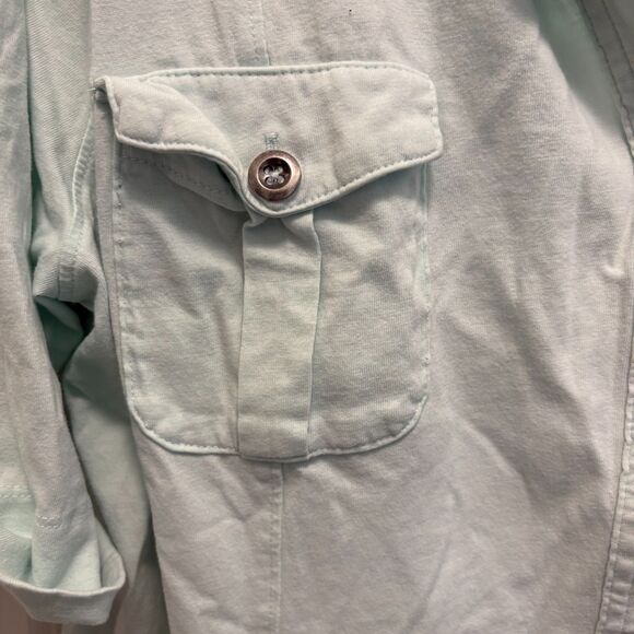 Style & Co Button Down Blouse Mint Green Size XXL EUC - Picture 7 of 9